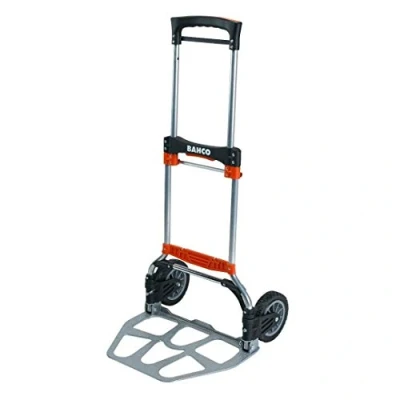 Image of Folding Transport Trolley with Aluminium Tray 120kg Capacity