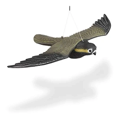 Image of Relaxdays 3 x Falcon Bird Repellent, Flying of Prey Decoy Scarecrow, Life Sized, Multicolor