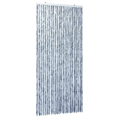 Image of vidaXL Insect Curtain Removable Mosquito Fly Bug Door Net Guard Protection Screen Mesh Blind Pelmet Silver 100x220cm Chenille