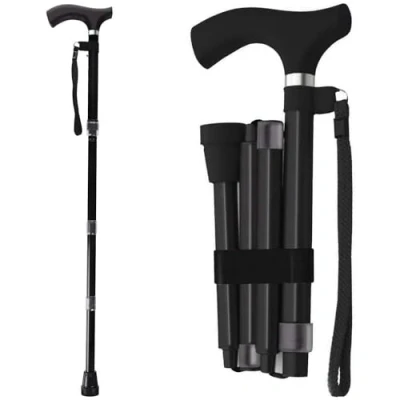 Image of Switch Sticks Aluminum Adjustable Folding Cane and Walking Stick collapses adjusts from 32 to 37 inches, Black