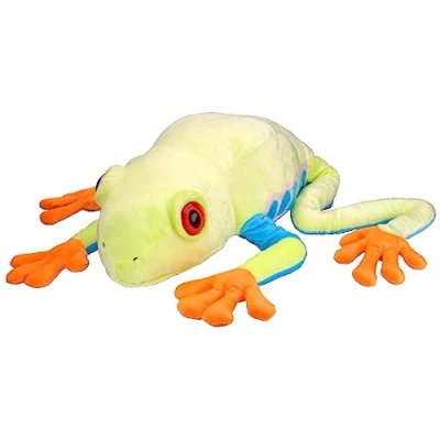 Image of Wild Republic Jumbo Red Eyed Tree Frog Giant Plush Soft Toy, Gifts for Kids, 76 cm