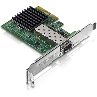 Image of TRENDnet 10 Gigabit PCIe SFP+ Network Adapter, Convert A Slot Into 10G Slot, Supports 802.1Q, Standard &amp; Low Profile Brackets Included, Compatible With Windows Linux, Black, TEG 10GECSFP