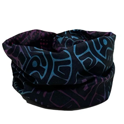 Image of Unisex Seamless Multifunctional Headwear Bandana Scarf Elastic Tube Headband Gaiter Balaclava Snood Face Covering Mask (Multicolored Style 3)