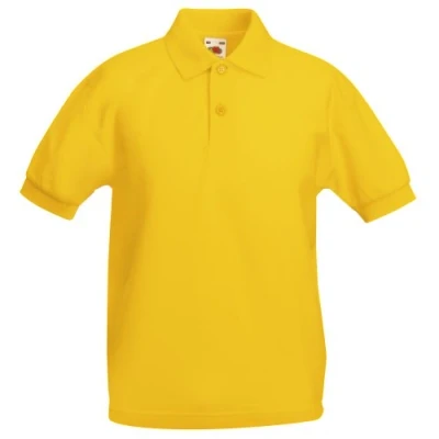 Image of Fruit of the Loom Boys&#039; Polo Shirt multicolour sunflower 9 11 Years