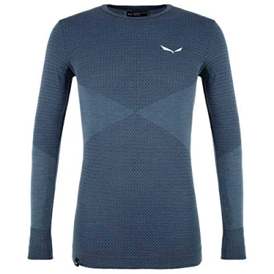 Image of SALEWA Zebru Responsive Long Sleeve Men&#039;s Tee, Dark Denim, 52/XL, Male