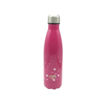 Image of Tinc HCWBOTPK Stainless Steel Water Bottle, Leak Proof Double Walled Insulated, Hot &amp; Cold Drinks, 500 milliliters, Pink/Silver