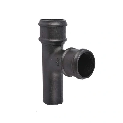 Image of Saint Gobain Classical Cast Iron Downpipe 92.5dg Branch 65mm Black Pam Building Products