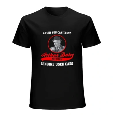 Image of Arthur Daley Minder Used Car Lot Advertising T Shirt Black M