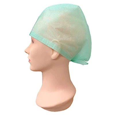 Image of 100x Premium Disposable Theatre Hat with Ties Tie Backs Surgical Cap Non Woven Covers, Fluid Resistant Hair Nets