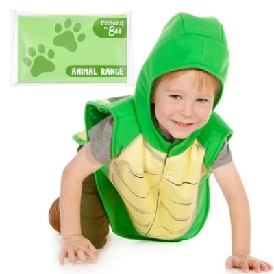 Image of PRETEND TO BEE 1851 Tortoise Animal Fancy Dress Costume for Kids, Unisex Child, Multi Coloured, 3 7 Years