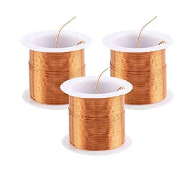 Image of SKYPRO 3 Spool Coils Magnet Wire Enameled Copper Winding Natural Temperature Rating Widely Used for Transformers Inductors 0.6mmx10m