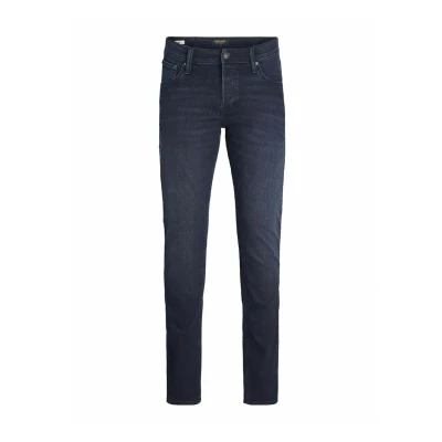 Image of JACK &amp; JONES Men&#039;s Male Jjiglenn Jjoriginal Sq 260 Noos Slim Fit Jeans Pants, Blue Denim, 33 W/34 L