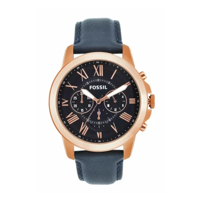 Image of Fossil Chronograph watch, Men&#039;s, Size: One Size, Blau