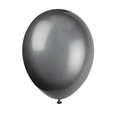 Image of Unique Party 56867 12&quot; Latex Black Balloons, Pack of 50
