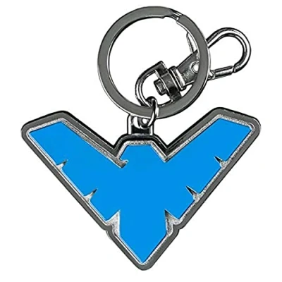 Image of Batman Nightwing Logo Colour Enamel Keychain