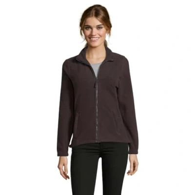 Image of SOLS Women&#039;s North Fleece Lining, Chocolate Oscuro (Dark Chocolate), S