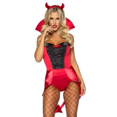 Image of Leg Avenue 86925 00302 Adult Sized Costumes, Women, Red, M