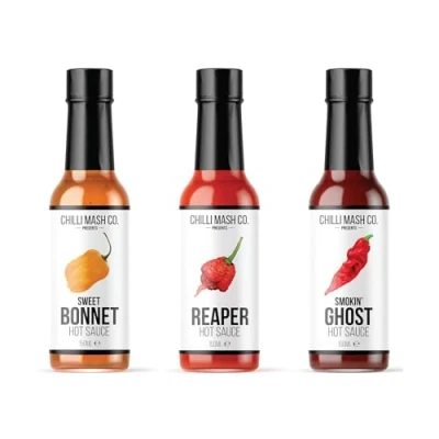 Image of Hot Sauce Trio 3x 100ml Chilli Mash Company Mild To Wild