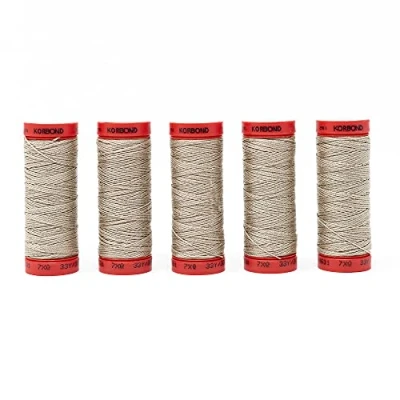 Image of Korbond Top Stitch Thread for Hand Sewing Machines (Pack of 5), Taupe, 150m