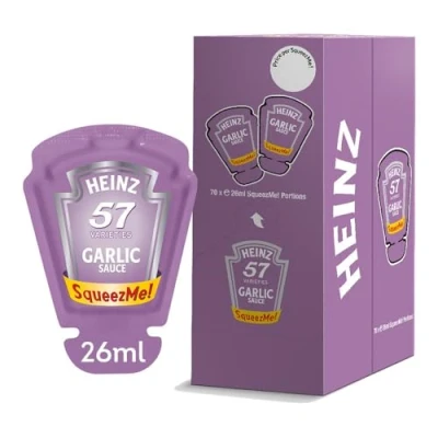 Image of Heinz Garlic Sauce (SqueezMe Portions), 26 ml (Pack of 70)