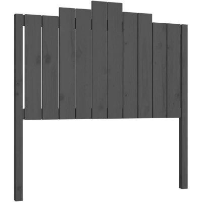 Image of vidaXL Bed Headboard Grey 106x4x110 cm Solid Wood Pine
