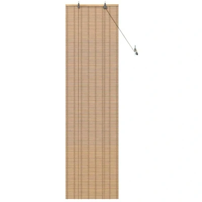 Image of Window Blinds &amp; Shades Manual Light Brown 60 x 220 cm Bamboo Vidaxl