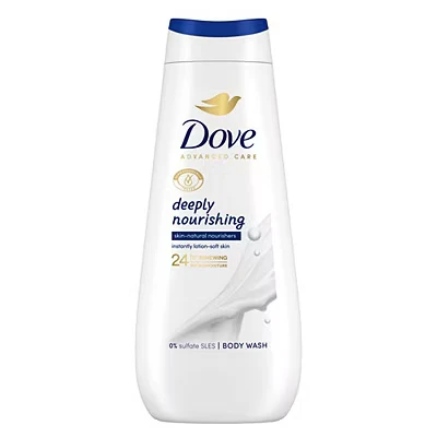 Image of Dove Advanced Care Body Wash Deeply Nourishing Skin Natural Nourishers 400ml