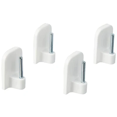 Image of Gardinia Adhesive Hooks for Curtain Rods Height Chrome, ABS, Höhe 11 mm