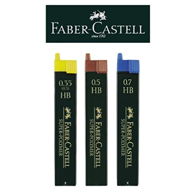 Image of Faber Castell Refill Set Super Polymer 0.35/0.5/0.7 mm HB Leads of 3