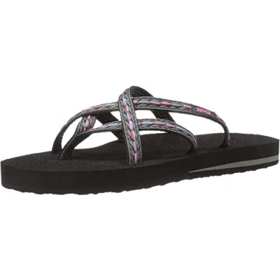 Image of Teva Olowahu W&#039;s, womens Flip Flops, Felicitas Black, 5 UK (7 US)