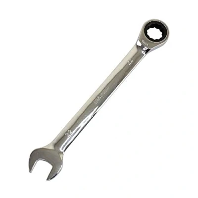 Image of US PRO Tools 22mm Ratchet Spanner Wrench 72 Teeth Open &amp; Ring End 3583