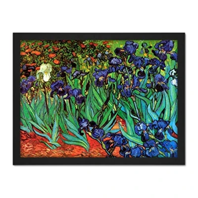 Image of Wee Blue Coo Van Gogh Irises Artwork Framed Wall Art Print 18X24 Inch