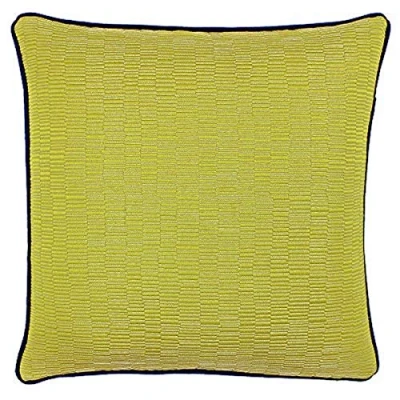 Image of Paoletti Putney Jacquard Feather Filled Cushion Green One Size