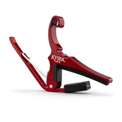 Image of Kyser Quick Change Capo for 6 string acoustic guitars, Ruby Red, KG6R