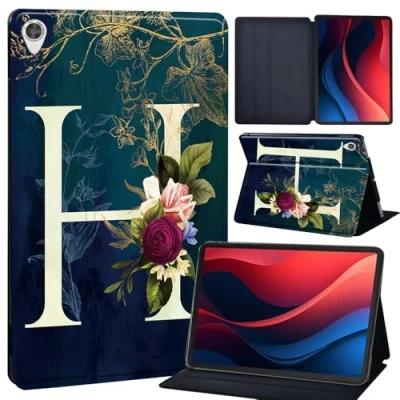 Image of Tablet Case Lenovo Tab M10 HD 2ND Gen 10.1 inch (TB X306X/X306F) lightweight Embossed Flip PU Leather Cover Ultra Thin (initial letter H)