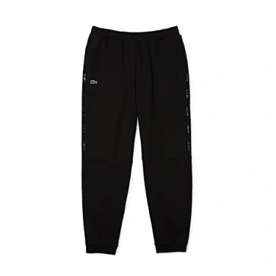 Image of Lacoste Mens Track Pants in Black Polycotton Size Small