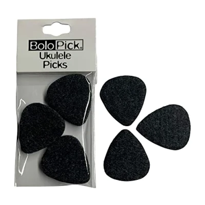 Image of Felt Ukulele Picks, 6 Piece BoloPick Original Recipe Picks for Ukulele, Guitar, Bass, Autoharp, Banjo