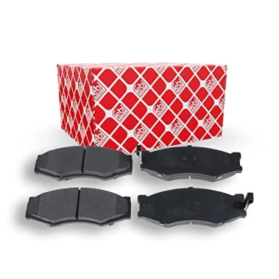 Image of 410600H090, 4106011P86, 4106011P91, 4106011P93, 4106011P94 Brake pad set FEBI BILSTEIN 116411 Front Axle with acoustic wear warning NISSAN: Laurel