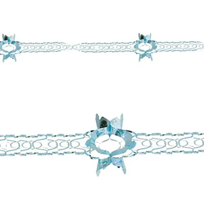 Image of Foil Ceiling Decorations Ice Blue Christmas (15cm Garland)