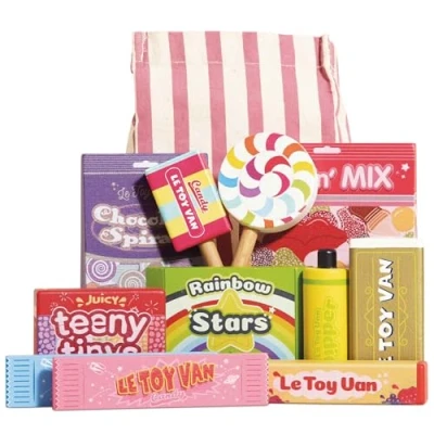 Image of Le Toy Van Wooden Sweets &amp; Candy Play Food Set Kids Role Suitable For 2 Years +