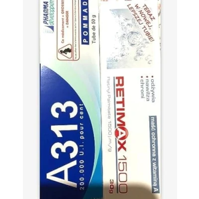 Image of A313 &amp; Retimax 1500 ( 2 pack ) Retinol Vitamin A Retinal Wrinkle Acne Pigmentation Scars Blemish Cream Gel 80g