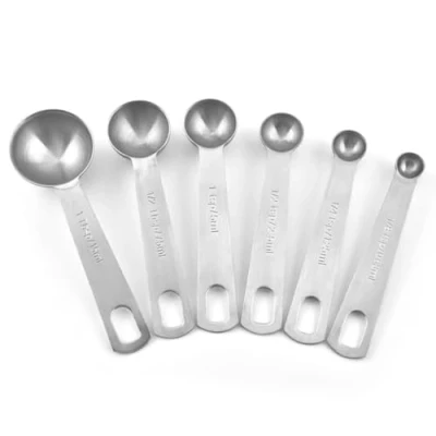 Image of 18/8 Stainless Steel Measuring Spoons, for Dry and Liquid Ingredients (6)