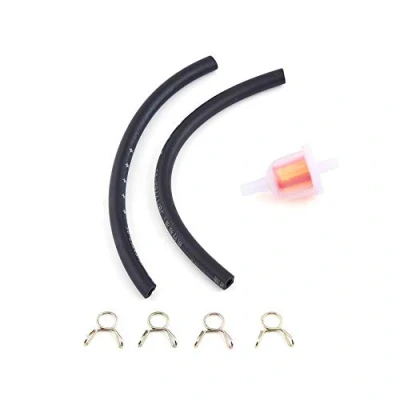 Image of Oil Filter With Fuel Line Hose Clip,1x Motorcycle Petrol Inline Water Separator, Universal Gasoline Kit Tubing Clips