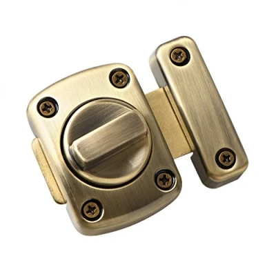 Image of Sayayo Bathroom Latch Rotate Bolt Gate Door Lock, Antique Bronze Finish, EMS220U Q