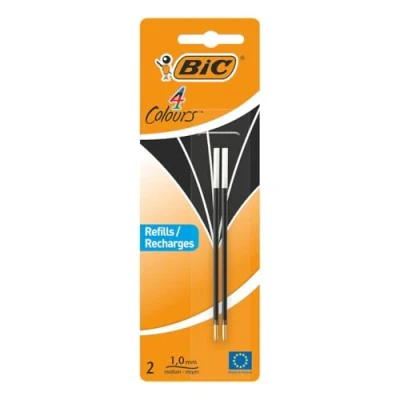 Image of BIC Ballpoint Pen 4 Colours 2 Items black