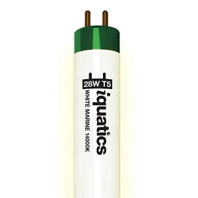 Image of iQuatics Juwel Compatible Aquarium Fluorescent Light Bulb T5 (Single), White 14000k, 28w 590mm 24&quot;