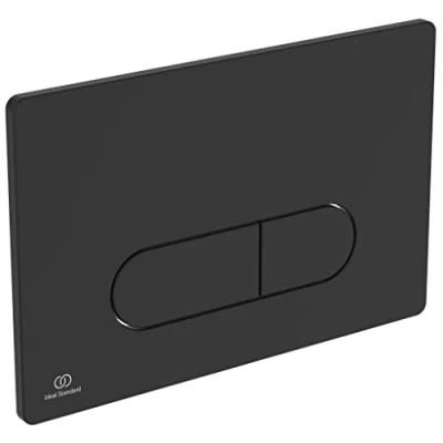 Image of Ideal Standard Oleas M1 Mechanical Toilet Flush Plate, R0115A6, Black