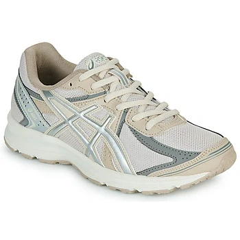 Image of Asics Sportstyle JOG 100 Unisex Trainers, Size: 6, Oatmeal/pure silver Imitation leather/ textile