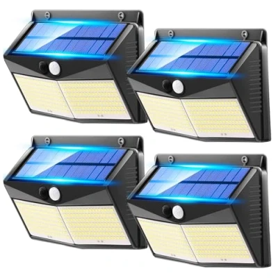 Image of One Fire Solar Lights Outdoor Garden【248 LED/3 Modes/270Wide Angle】 Security Motion Sensor,2200mAh Garden Lights,IP65 Waterproof Garden,Garage