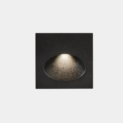 Image of Bat Outdoor LED Recessed Wall Light Square Urban Grey IP65 2.2W 2700K